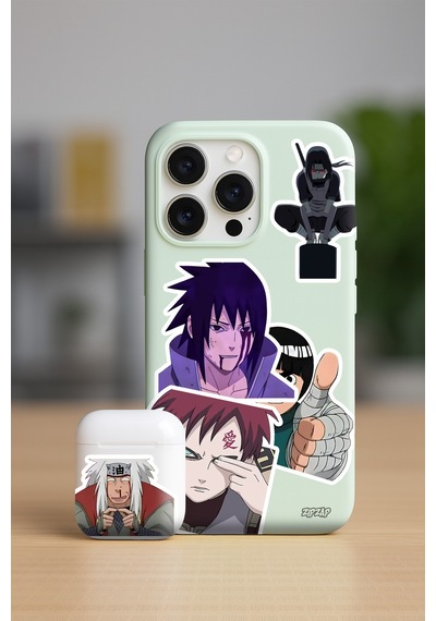 Naruto Ve Shippuuden Anime Telefon Laptop Bullet Journal Yapışkanlı Folyo Sticker Paketi 30 Adet Çok Renkli