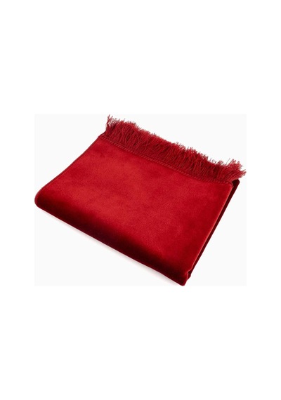 Kadife Velur Seccade Düz Renk 70x110 Cm. Bordo