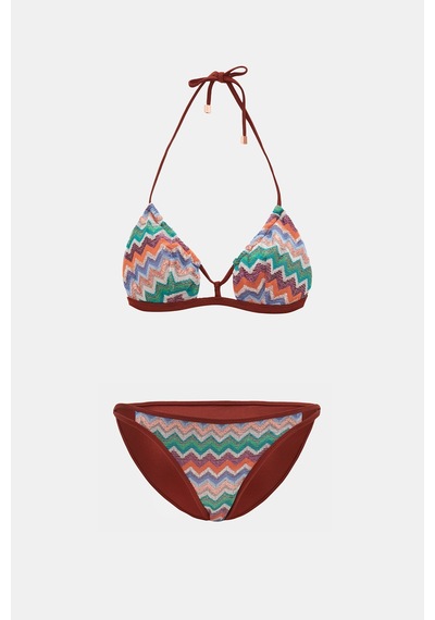 Amarelle Hawaii Mocha Balensiz Üçgen Bikini Takım Kahverengi
