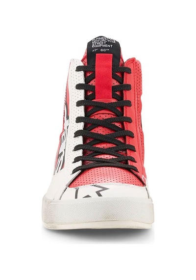 Alpinestars Stated Flair Korumalı Motosiklet Botu Beyaz Kırmızı Beyaz / Kırmızı