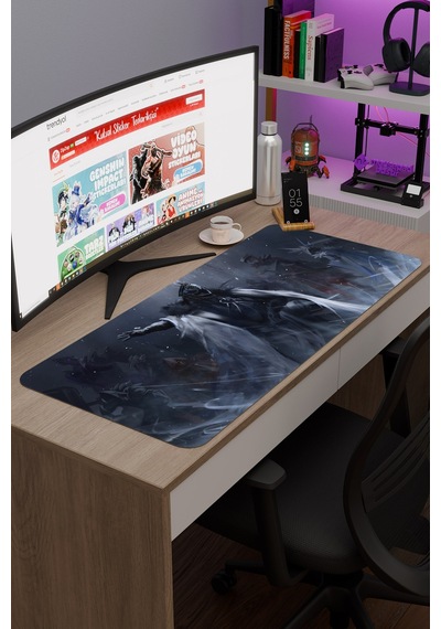 Capitano Genshin Impact Anime Oyuncu V4 - 90x40 Xxl Gaming Mouse Pad Fare Altlığı