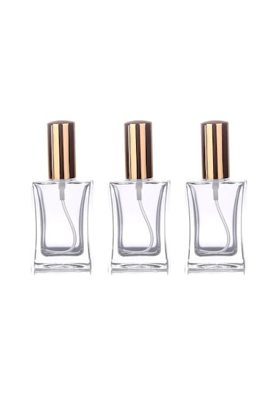 Paradise 3 Adet50 Ml Cam Kolonya Parfüm Valfli Boş Şişe Sarı Rnk