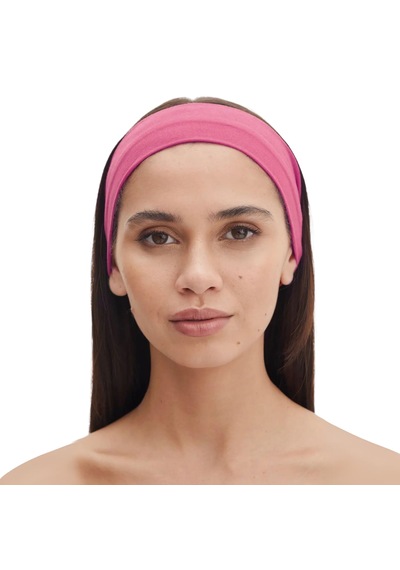 Saç Bandı Pamuk Kadın Bandana Spor Kafa Bandı Headband Pembe M. Koyu Pembe