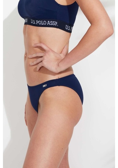 U.S. Polo Assn. Kadın Lacivert İnce Kenar Bikini Alt 21510