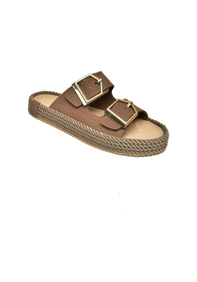 Fox Shoes U596030202 Kahverengi Süet Kadın Terlik Kahverengi-süet Kahverengi