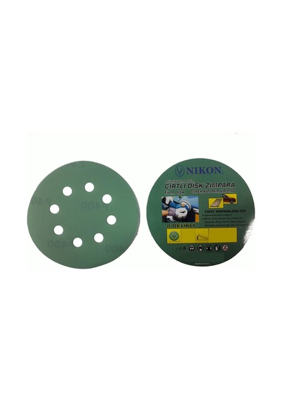 52040 Kırılmaz Yeşil Cırt Zımpara 125x220 Kum 8 Delikli