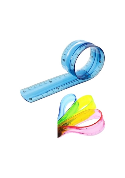 Nistabolje 3 Adet Esnek Cetvel Kırılmaz Cetvel 30 Cm Karışık Renkler Genel