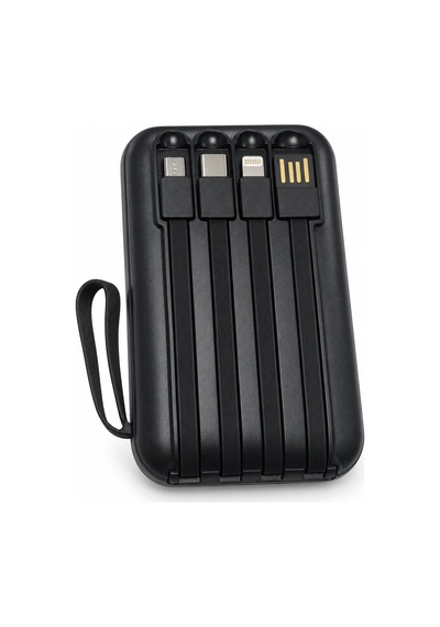 ENERX Enr-p10dc 10000 Mah 2.1A Dahili Kablolu Powerbank Siyah
