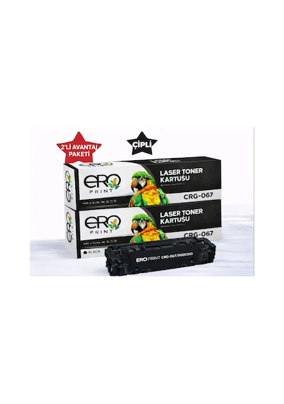 Canon Lbp-633cdw Uyumlu Toner - 1350 Sayfalık - Çipli Siyah Toner - 2'li  Paket