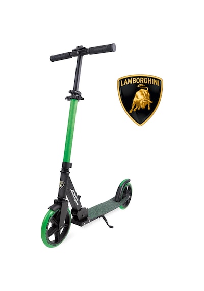 Lamborghini Lisanslı L6-200 Katlanabilir Metal Ayaklık Kaymaz Taban 2 Tekerlekli 8+ Yaş Çocuk Scooter Yeşil