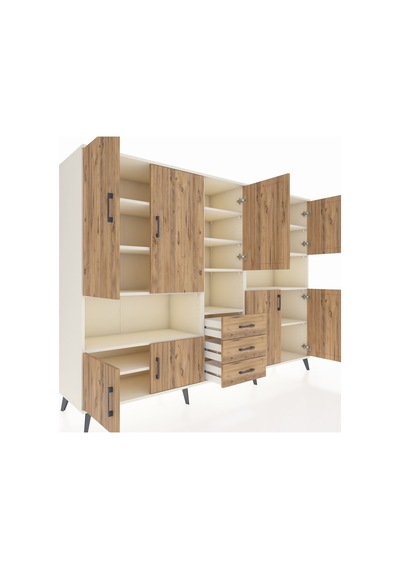 Hyperion Dolap 13 Raflı 3 Çekmeceli 9 Kapaklı 220x44x163 Aytaşı-ç Aytaşı-çam