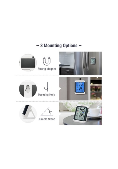Thermopro Tp55 Dijital İç Mekan Higrometre Termometresi Sıcaklık Ve Nem Monitörü Bebek Odası Çocuk Odası Nemi