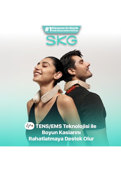 Skg G7 Pro Fold Hediye Kutulu Premium Gold Seri Tens-ems Boyun Masajı Mobil App Isı Terapisi Altın