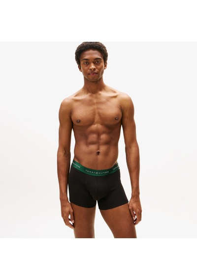 Tommy Hilfiger Trunk Metallic Erkek Bej 3'lü Boxer Um0um03411 Siyah