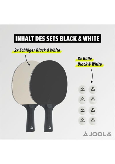 Joola Table Tennis Bat Set Consisting Of 2 Table Tennis Bats + 8 Table Tennis Balls - Ideal For Families, Beginners And