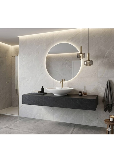 Bien - Harmony Tezgah Üstü Lavabo, Batarya Banklı, Taşma Delikli - Tlynn-802392 Beyaz