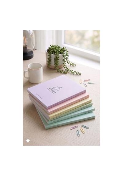 Kalın Karton Kapaklı A5 Defter Seti, 6'lı Paket