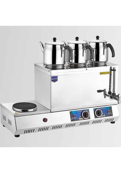 Remta K32 55 Model Üç Demlikli Pleytli Elektrikli Çay Ocağı - Kahveci Takımı 33 Lt 3200 W