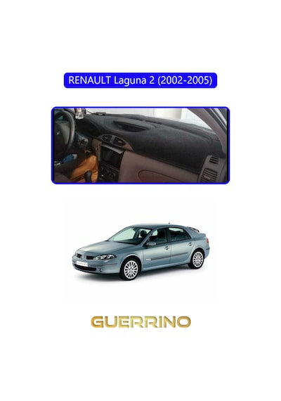 Renault Laguna 2 2002-2005 Torpido Koruma Halısı Mavi Kenar