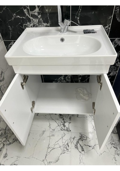 Denko Lotus Serisi 60 Cm Mdf Banyo Dolabı Beyaz Denko Lotus Serisi 60 Cm Mdf Banyo Dolabı Beyaz