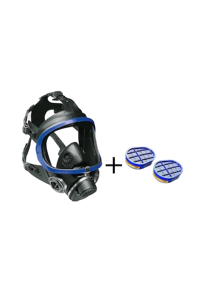 Drager X-Plore 5500 Tam Yüz Maskesi + A1B1E1K1 Abek1 Filtre