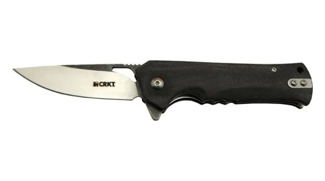 Crkt Muskie 202 Bk Siyah Kamp / Outdoor Çakı 18 Cm - Yarı Otomatik, Kemerlikli, Kutulu Renkli