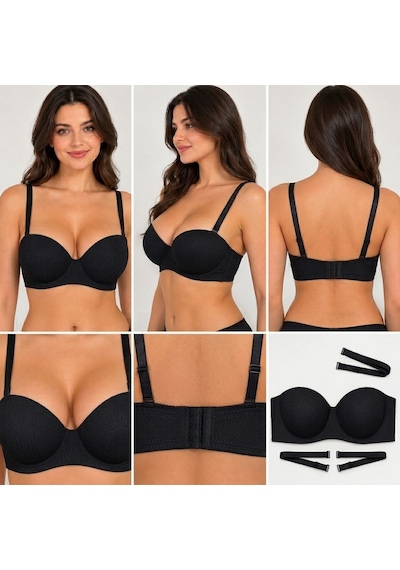 101Dzyn Ö.m.f Lingerie Kadın Fitilli Lazer Kesim Dikişsiz Balensiz Avuç İçi El Dolgulu Push Up Sütyen Koyu Siyah 101Dzyn Ö.m.f Lingerie Kadın Fitilli Lazer Kesim Dikişsiz Balensiz Avuç İçi El Dolgulu Push Up Sütyen Koyu Siyah