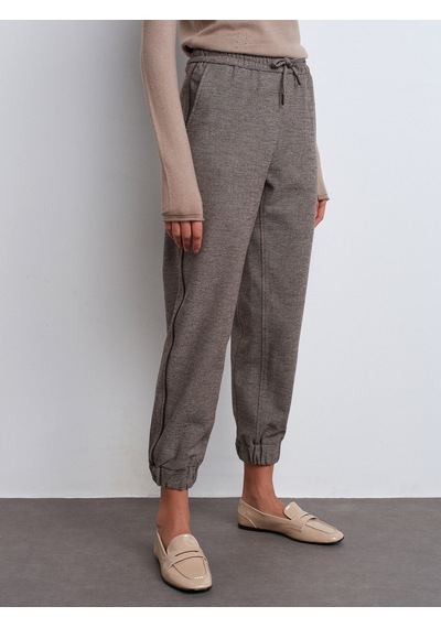 Dilvin 71608 Manşetli Jogger Pantolon Kahverengi Kahve