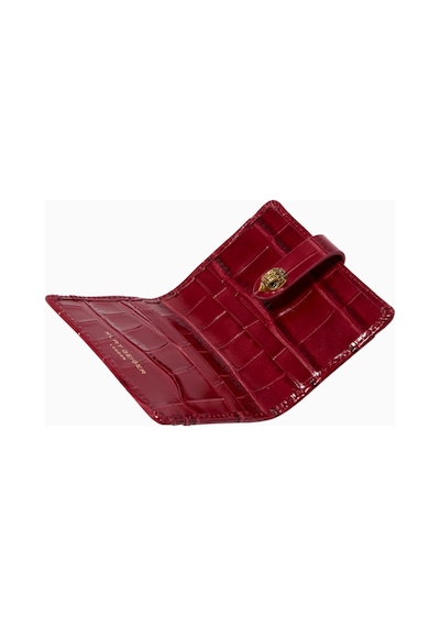 Kurt Geiger Kensington Drench Card Holder, Lüks Deri Kartlık, Sınırlı Üretim Kırmızı