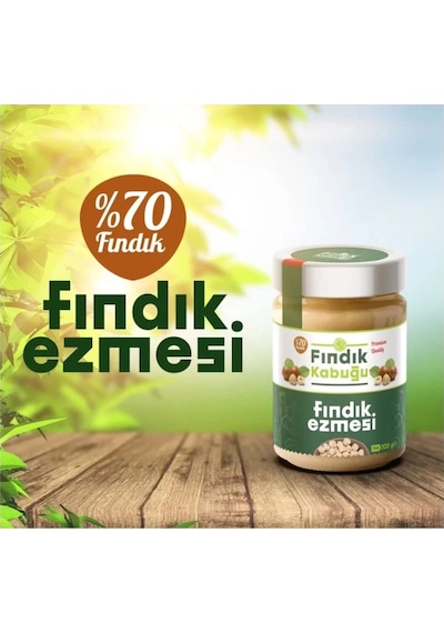 Fındık Kabuğu Şekerli % 70 Fındık Ezmesi 300 Gr X 2 Paket