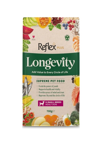 Plus Longevity Çok Küçük Irk Yetişkin Köpek Maması 700g