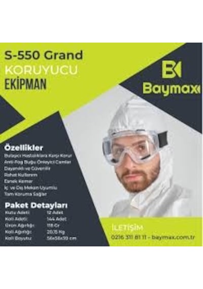 Baymax S550 Koruyucu Gözlük