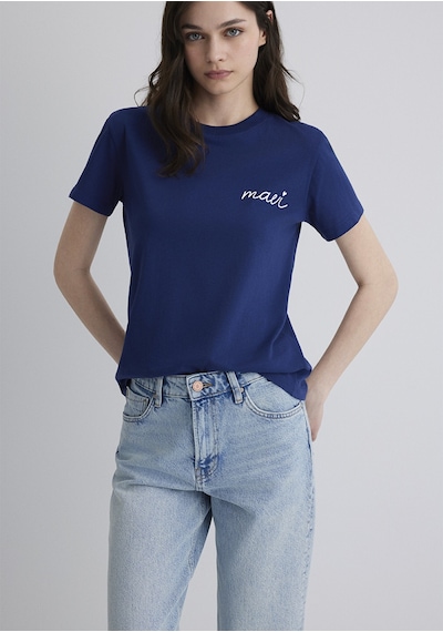 Mavi - Mavi Logo Baskılı Mavi Tişört 1612962-70722 Mavi