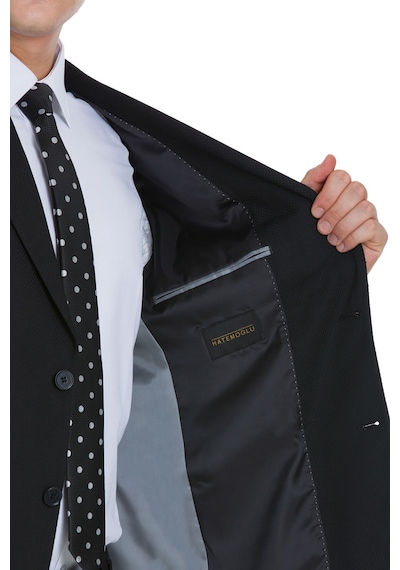 Hatemoğlu Siyah Slim Fit Mono Yaka Klasik Takım Elbise 35266 Siyah
