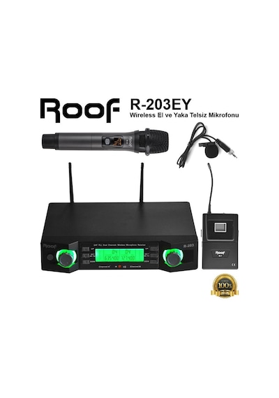 Roof R-203ey El ve Yaka Telsiz Mikrofon