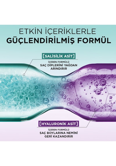 Elseve L'oreal Paris Elseve Hydra Hyaluronic Pure Salisilik Asit İçeren Yağlanma Karşıtı Arındırıcı Şampuan 300 Ml