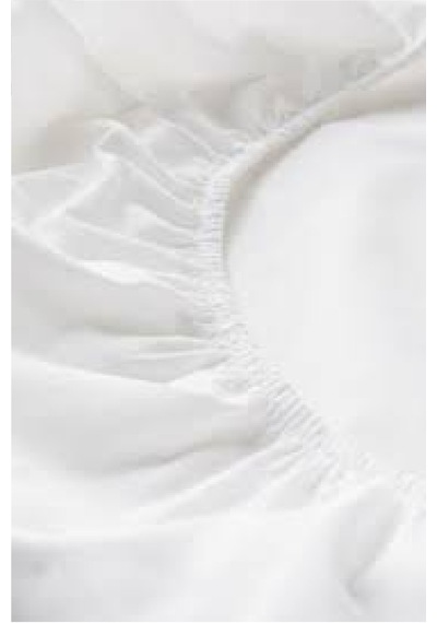 Bebesi Oyun Parkı Yatağı İçin Fitted Alezi 70x130+10 Cm Pamuk Beyaz