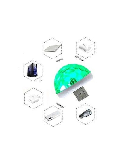 4W Magic Ball Araç İçi USB Disko Topu