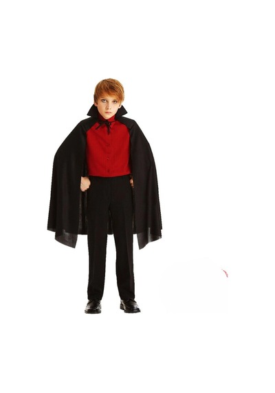 Siyah Yakalı Pelerin - Vampir Pelerin - Dracula Pelerin 90 Cm Bx40
