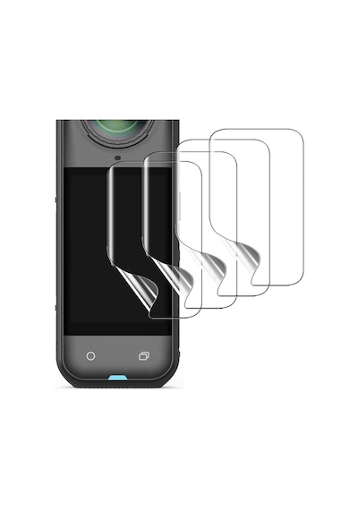 Insta360 X4 Air Aksiyon Kamera Uyumlu 2 Adet Şeffaf Ekran Koruyucu Nano Jelatin