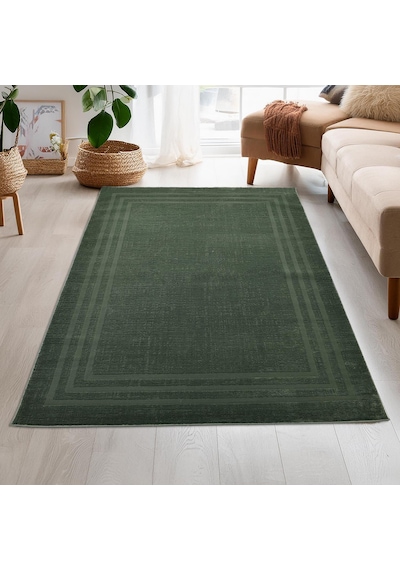 Latte Yumuşak Peluş Yeşil Çocuk Odası Oturma Odası Salon Mutfak Halısı Y495a Haki