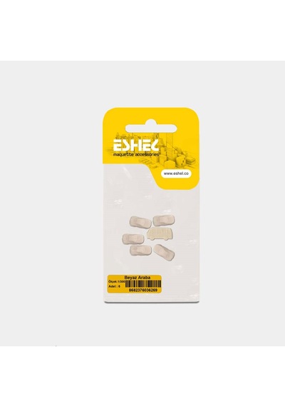 Eshel Maket Beyaz Araba--1/300--6 Lı
