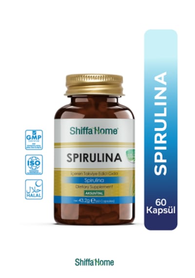 Shiffa Home Spirulina 60 Kapsül Takviye Edici Gıda
