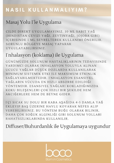 Boco Born In Cosmetics Itır Aromaterapi Uçucu Yağı 3 x 10 ML