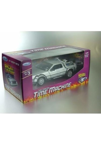 Welly Geleceğe Dönüş Arabası Seri 1 Metal Model Araba Back To The Future Delorean 1/24 Ölçek