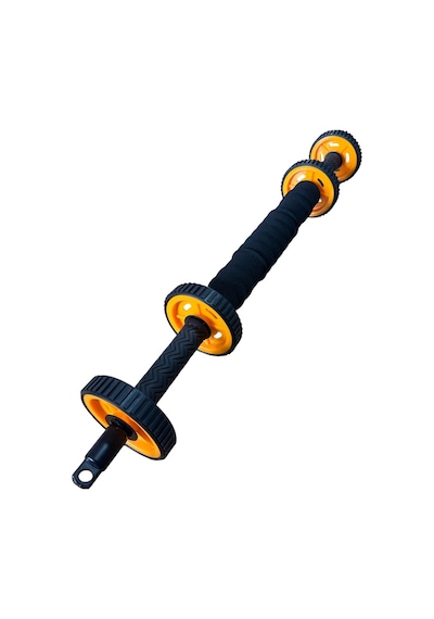 3in1 Ab Wheel Tekerlekli Mekik Aleti Elastik Fitness Bar Kol Ve Karın Kasları Bük Bük Egzersiz Aleti
