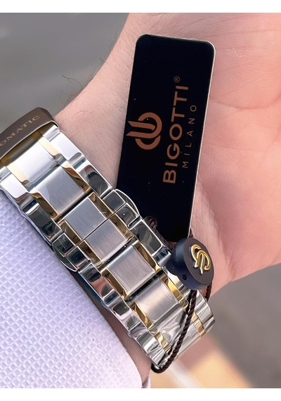 Bigotti Otomatik Ve Kurmalı Çelik Karatma Ve Renk Atma Yapmaz 5 Atm Erkek Kol Saati Ebg.10683.4 Gümüş - Sarı Bigotti Otomatik Ve Kurmalı Çelik Karatma Ve Renk Atma Yapmaz 5 Atm Erkek Kol Saati Ebg.10683.4 Gümüş - Sarı