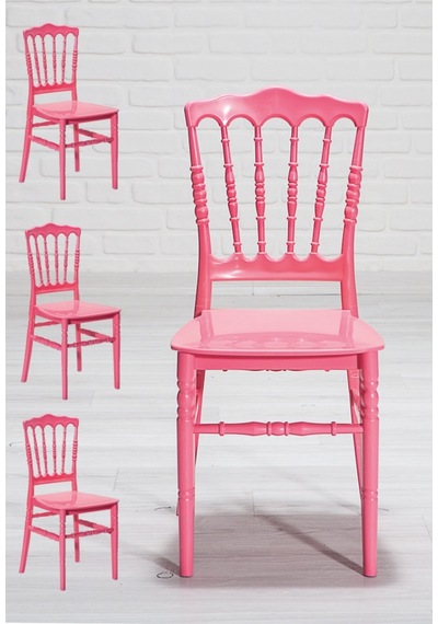 Miray Home Mutfak Sandalyesi 4 Adet - Pembe