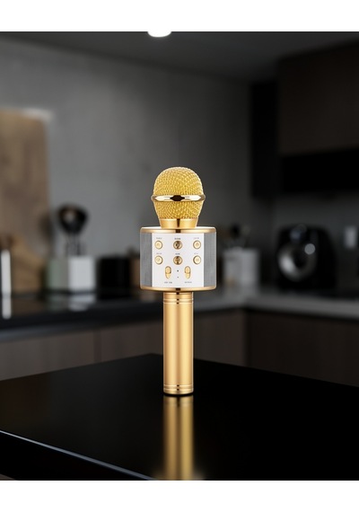 Karaoke Mikrofonu Bluetooth Usb Aux Girişli Yankı Efektli Xuuczzzkaraokemikrofon