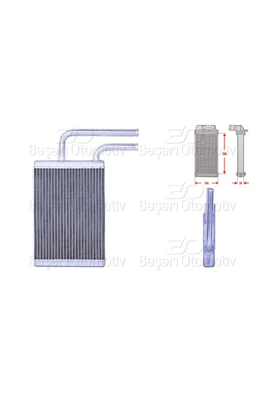 Kalorıfer Radyatoru Brazıng 199x159 Mm Mıtsubıshı Lancer 7 1.3 1.6 2.0 Outlander 1 2.0 2.4 03